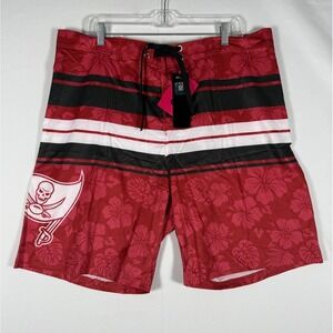 NWT Tampa Bay Buccaneers Swim Trunks Board Shorts Mens XL Red FOCO Team Apparel